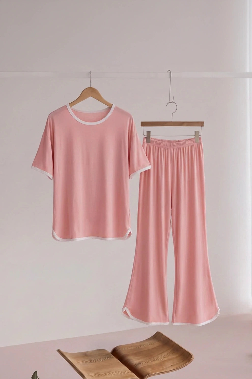 Rose Pink Half Sleeves Plazzo PJ Set