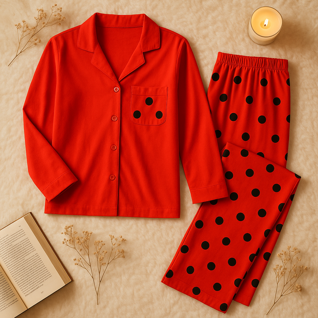 RED BUTTON STYLE DRESS