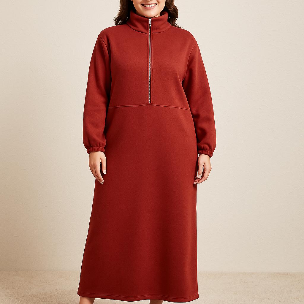 Long Winter Warm Fleece Dress