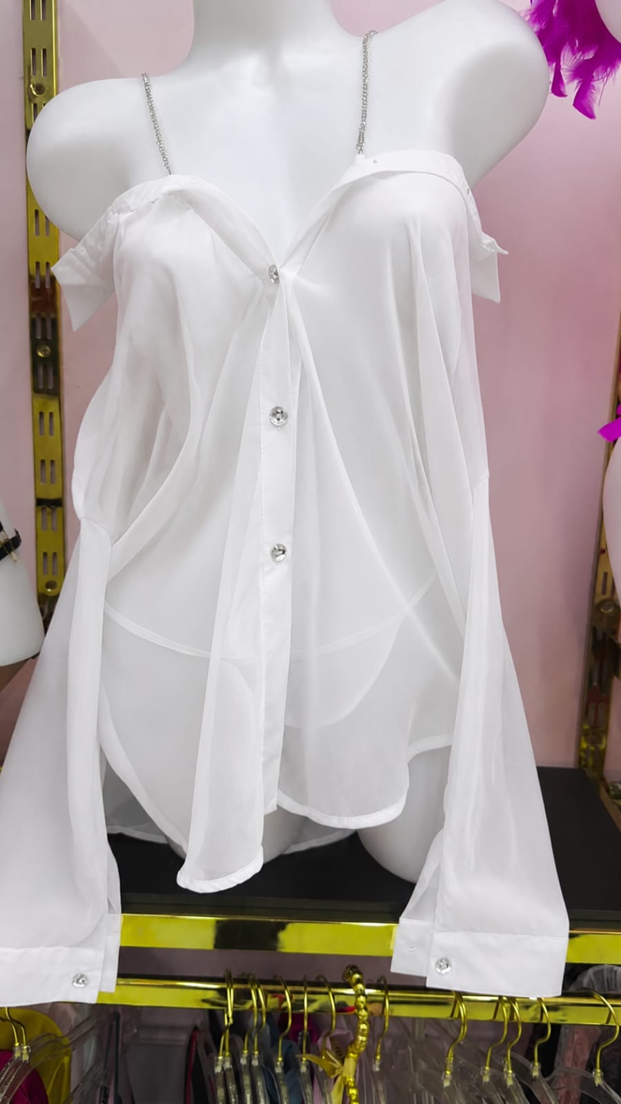 Chain Shoulder Shirt Nighty