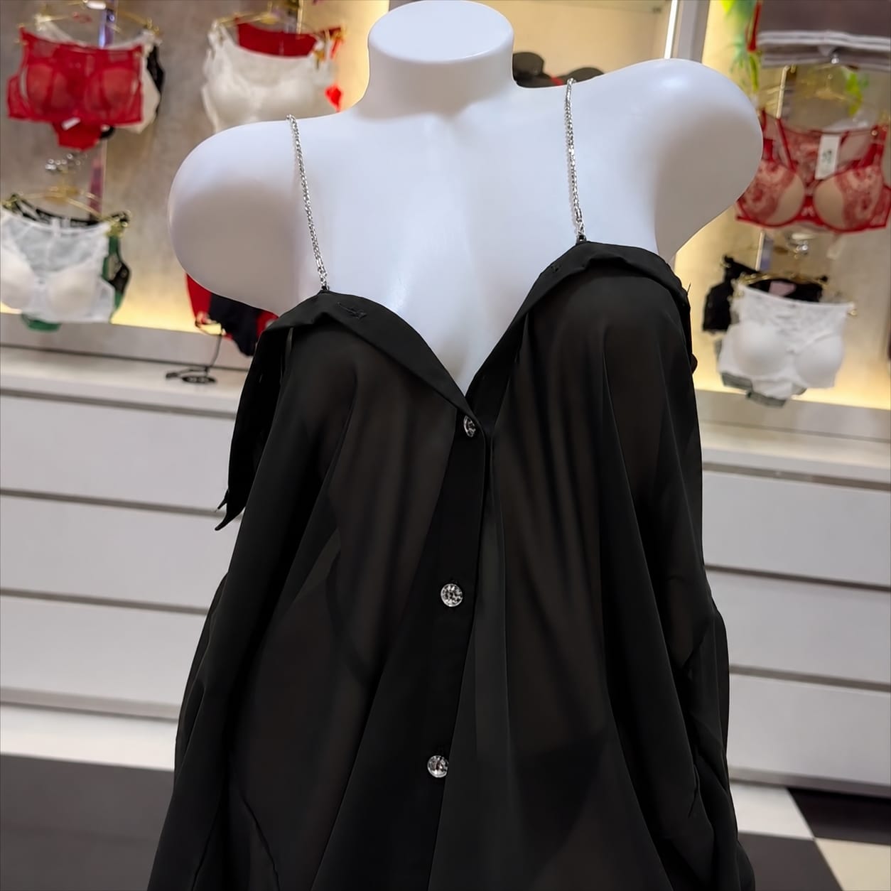 Chain Shoulder Shirt Nighty