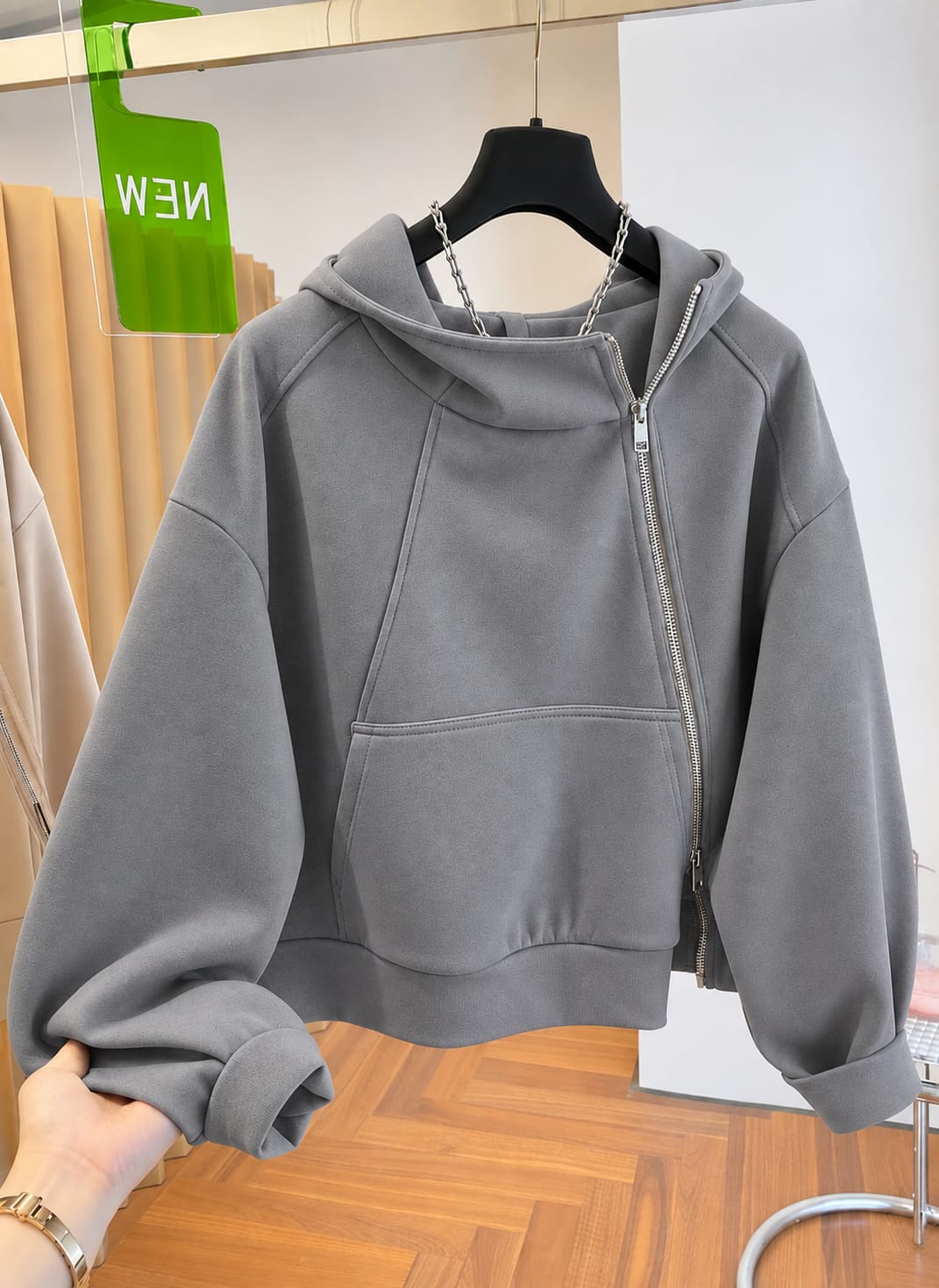 Zip Up Hoodie gray
