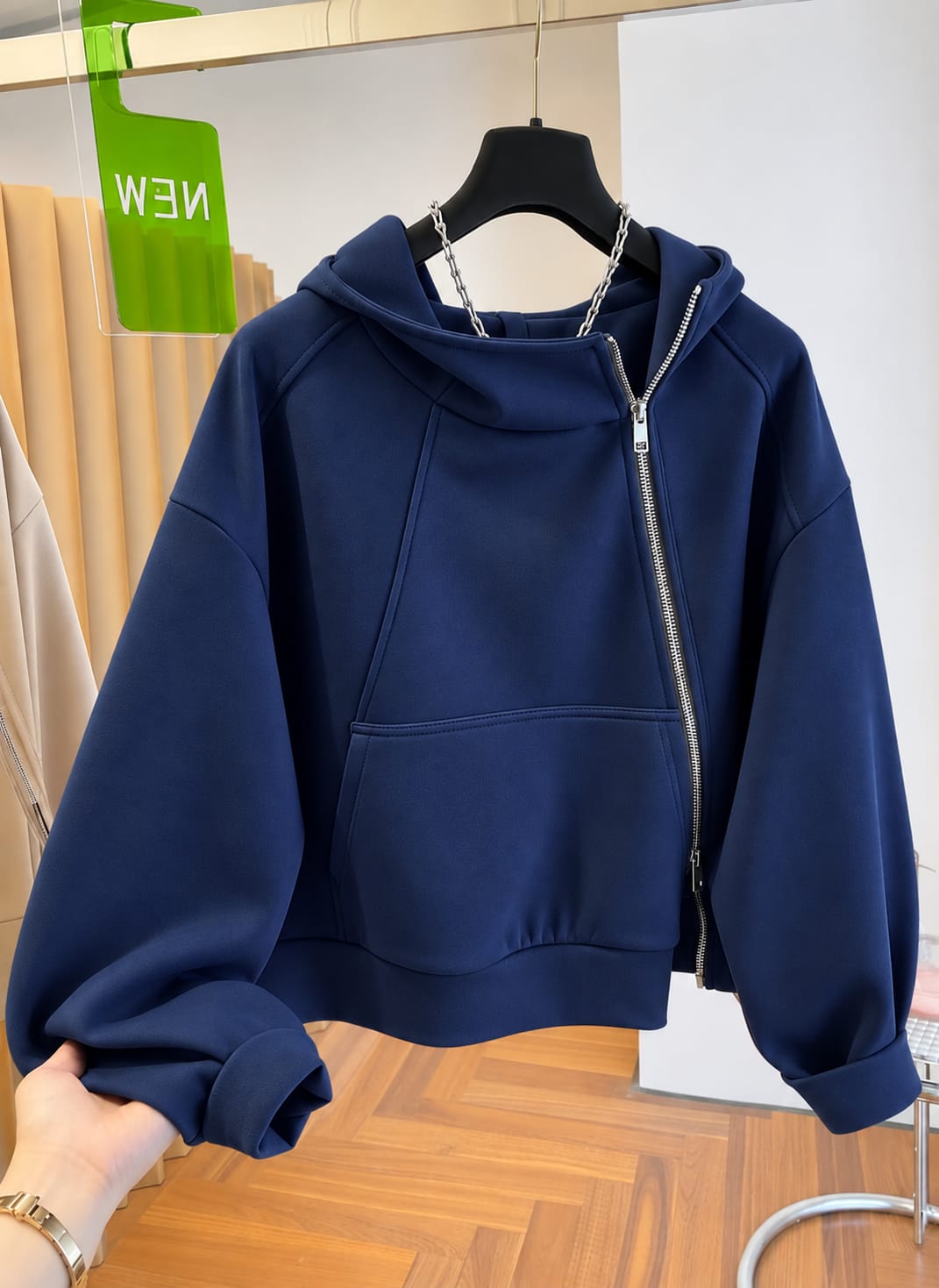 Zip Up Hoodie blue