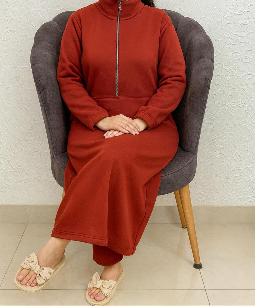 Long Winter Warm Fleece Dress