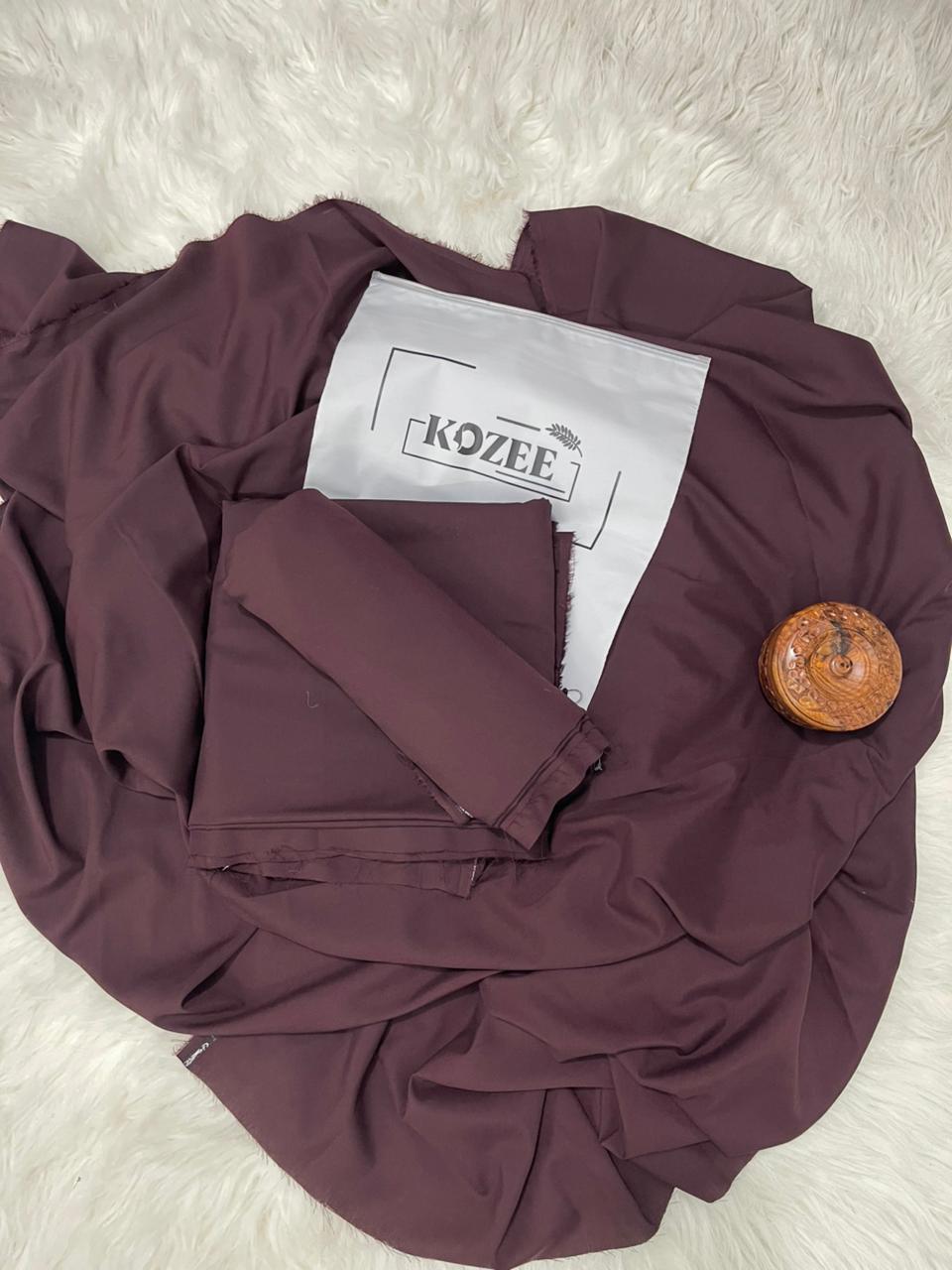 Maroon - Zauq - Men's Unstitched Luxury Wash & Wear Fabric