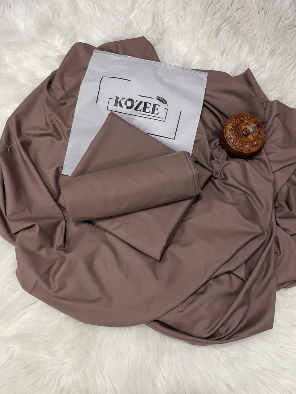 Scoop Brown - Zauq - Men's Unstitched Luxury Wash & Wear Fabric