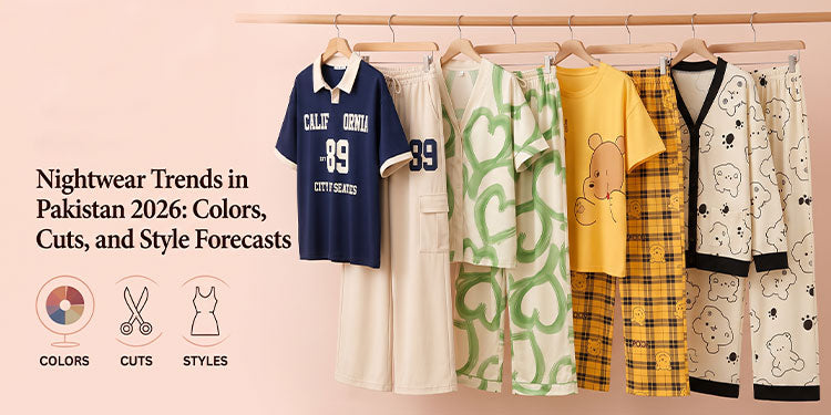 The nightwear styles defining 2026 — trending colors, cuts, and silhouettes for Pakistani women. Get the forecast and shop the look at KOZEE.