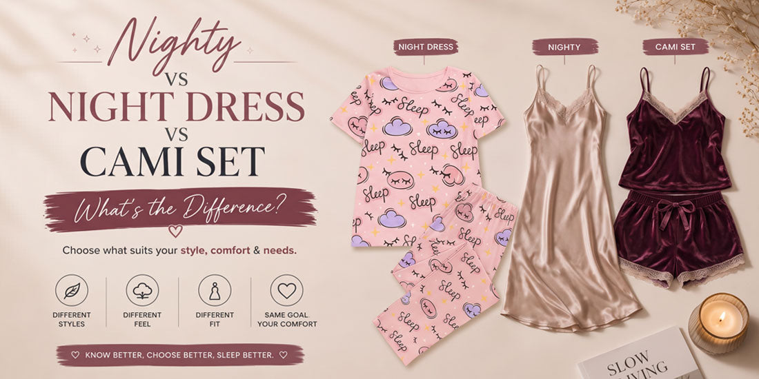 Nighty vs Night Dress vs Cami Set: What's the Difference?