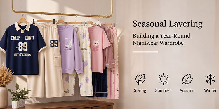 Build a nightwear wardrobe that works through every season. Layering tips for hot summers and cool winters from KOZEE Pakistan.