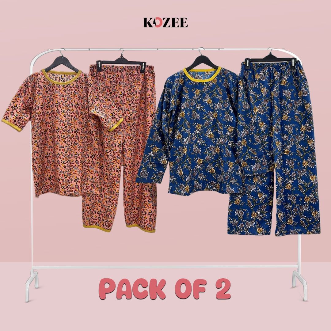 TWINBLOOM TEA PINK X  NIGHT NEST DARK BLUE