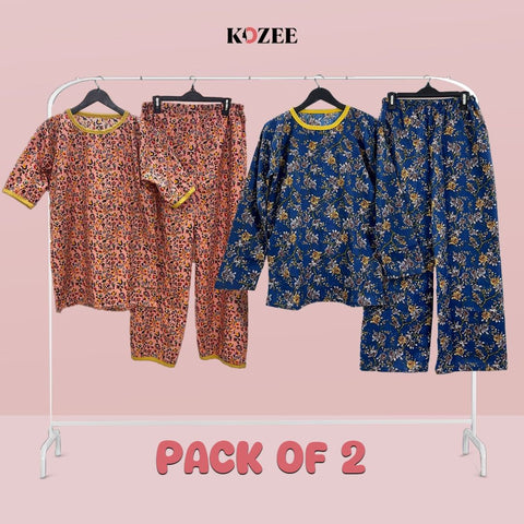 TWINBLOOM TEA PINK X  NIGHT NEST DARK BLUE