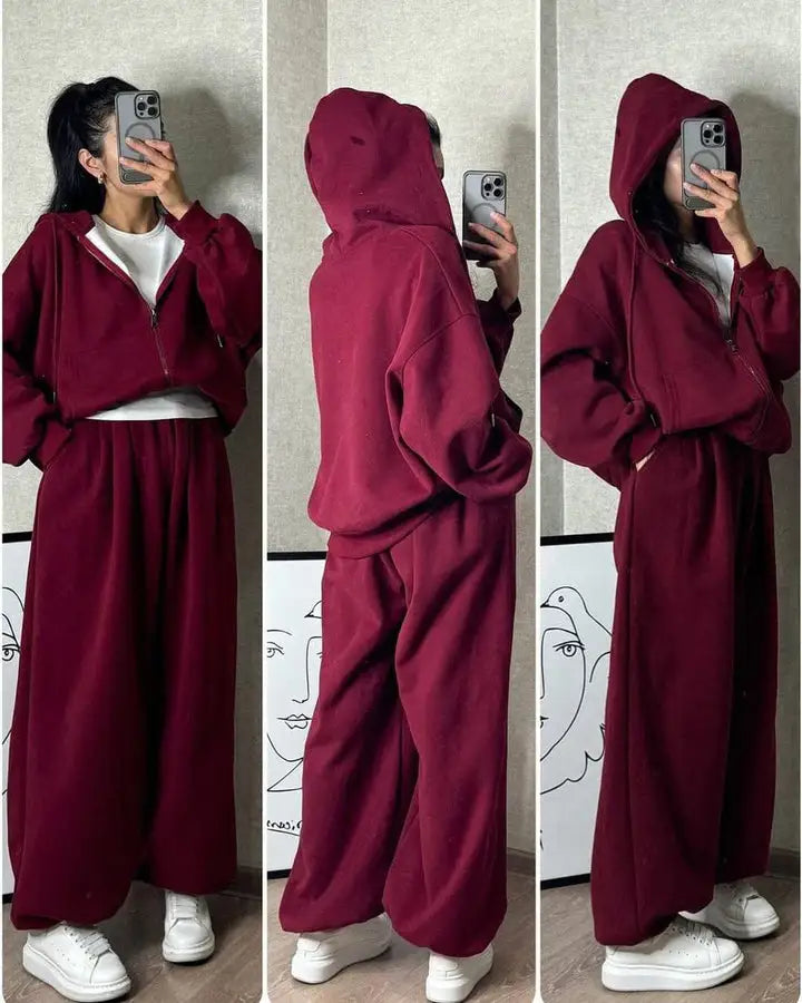  - Maroon Oversized Hoodie