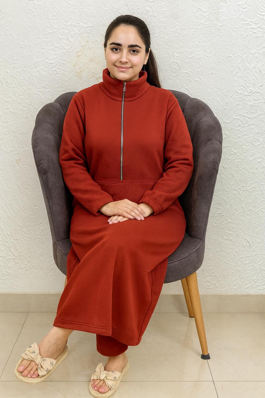 Long Winter Warm Fleece Dress