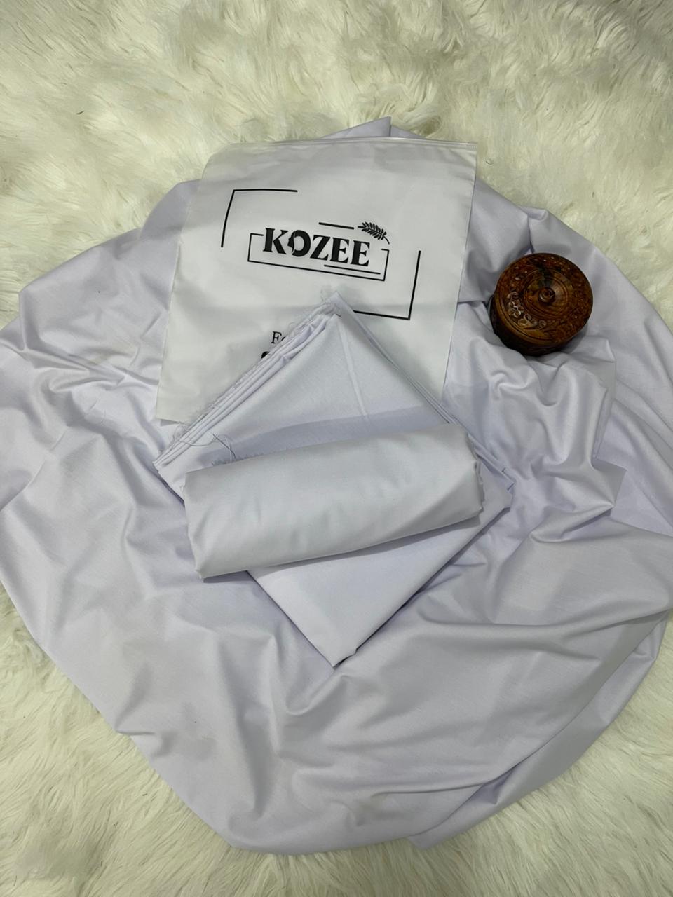 White - Zauq - Men's Unstitched Luxury Wash & Wear Fabric