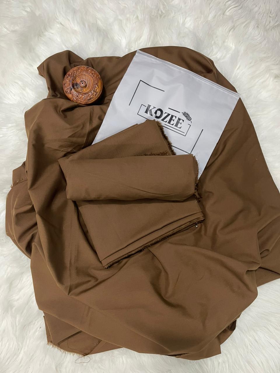 Golden Brown - Zauq - Men's Unstitched Luxury Wash & Wear Fabric