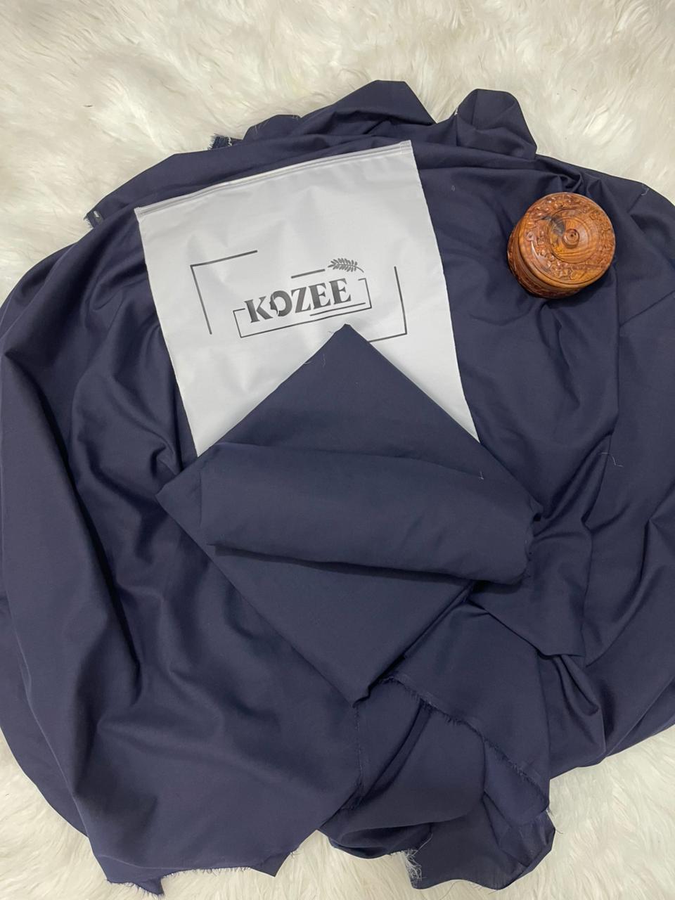 Navy Blue - Zauq - Men's Unstitched Luxury Wash & Wear Fabric